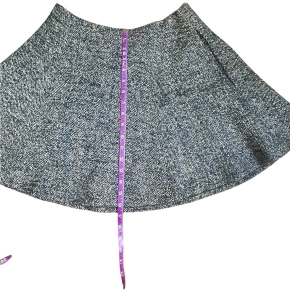 Theory Merlock Tweed Skater Mini Skirt Brown Black Size 2 Wool - Picture 4 of 8